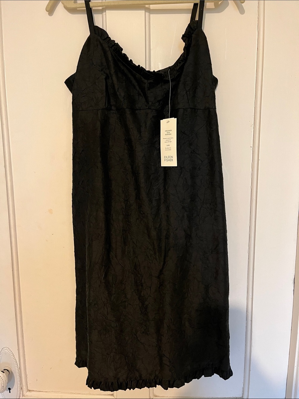NWT Eileen Fisher Crushed Silk Cami Dress